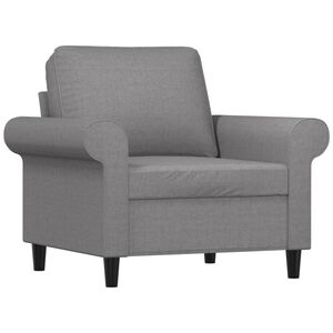 vidaXL F&aring;t&ouml;lj ljusgr&aring; 60 cm tyg