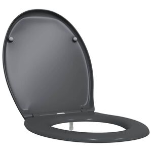 vidaXL Toalettstol Antracit 47 x 37 x 4 cm Duroplast