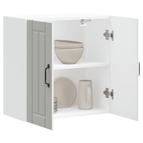 vidaXL Väggskåp för kök Lucca vit konstruerat trä