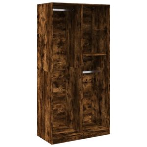 vidaXL Kl&auml;dsk&aring;p r&ouml;kf&auml;rgad ek 100x50x200 cm konstruerat tr&auml;