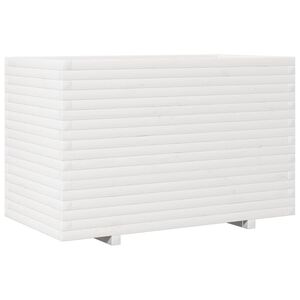 vidaXL Odlingsl&aring;da 110x60x72 cm vit massiv furu