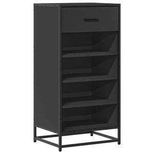 vidaXL Skohylla svart 48x38x97,5 cm konstruerat tr&auml;