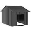 vidaXL Hundkoja med tak 83x130x85 cm galvaniserat st&aring;l