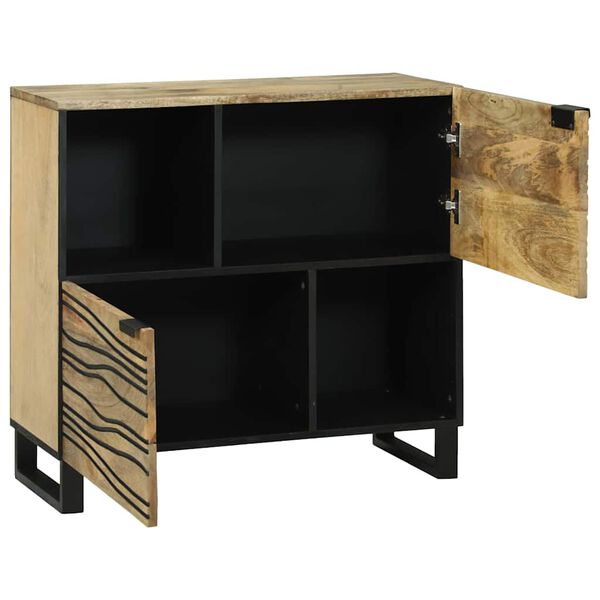 vidaXL Sideboard Brun 80 x 33 x 75 cm massivt mangotr&auml;