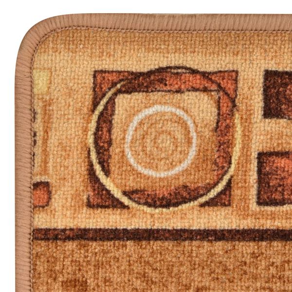 vidaXL Halkfri g&aring;ngmatta beige 67x120 cm