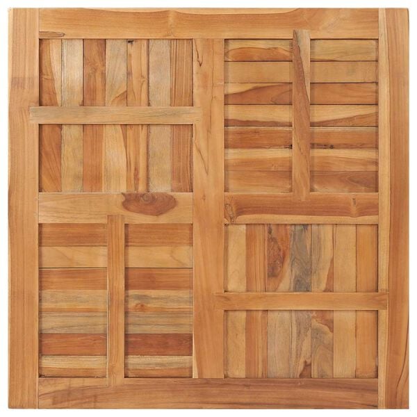 vidaXL Bordsskiva massiv teak fyrkantig 90x90x2,5 cm