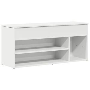 vidaXL Skob&auml;nk vit 102x30,5x45 cm konstruerat tr&auml;