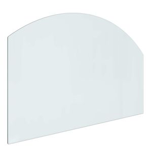 vidaXL Glas eldstad platta Transparent 80 x 50 cm Glas