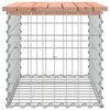 vidaXL Trädgårdsbänk gabion-design 63x44x42 cm massivt douglasträ
