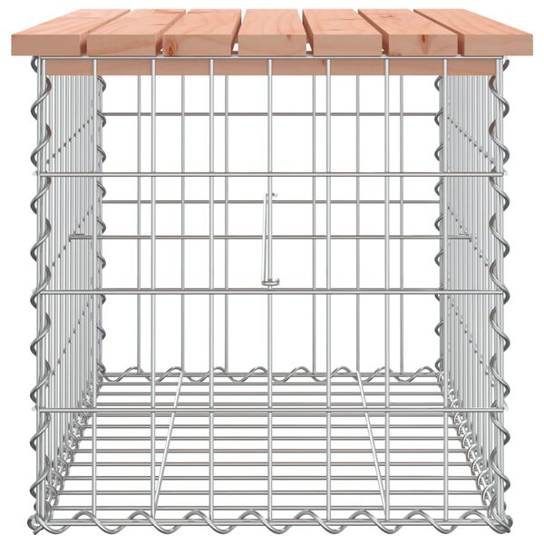 vidaXL Trädgårdsbänk gabion-design 63x44x42 cm massivt douglasträ