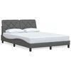 vidaXL Bed Frame without Mattress Dark Grey 140x200 cm Fabric
