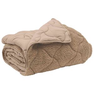vidaXL Sommar Duvet Taupe 155 x 200 cm Mikrofiber och Teddyfleece