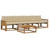 vidaXL Utomhussoffset 5 st Naturlig och Beige