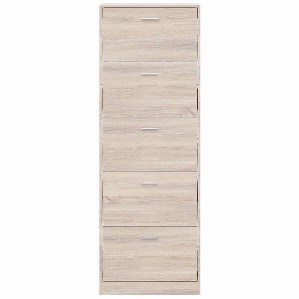 vidaXL Skosk&aring;p i tr&auml; med 5 fack eklook