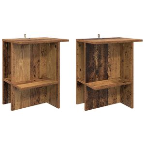 vidaXL Kaffeebord 2 pcs Gammalt tr&auml; 40 x 30 x 49 cm Konstruerat tr&auml;