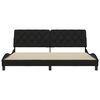 vidaXL Bed Frame without Mattress Black 200x200 cm Fabric