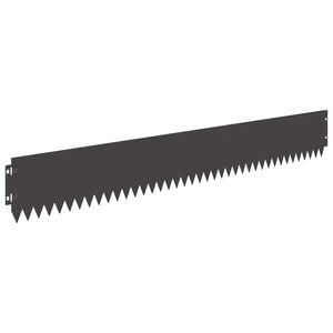 vidaXL Kant f&ouml;r gr&auml;smatta 20 pcs 103 x 15 cm St&aring;l Svart