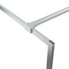 vidaXL Duschv&auml;gg silver 100x195 cm halvfrostat ESG-glas