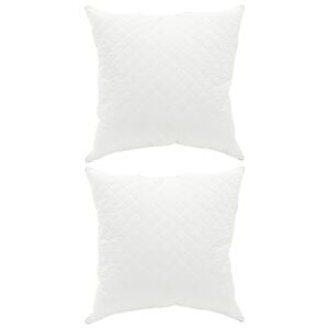 vidaXL Kudde FULDA 2 st 80 x 80 cm 100% G&aring;sdun och fj&auml;drar Vit