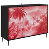 vidaXL Sideboard AACHEN Svart ek 102 x 33 x 76 cm Konstruerat tr&auml;
