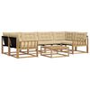 vidaXL Utomhussoffset 7 st Vit och Beige