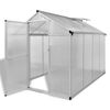 vidaXL V&auml;xthus i f&ouml;rst&auml;rkt aluminium med basram 4,6 m&sup2;