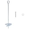 vidaXL Jordankare 10 st &Oslash;10 x 40 cm Galvaniserat metall Silver