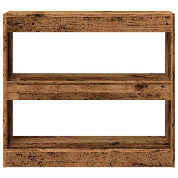 vidaXL Bokhylla/Rumsavdelare gammalt tr&auml; 80x30x72 cm