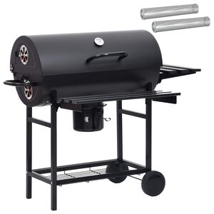 vidaXL Tunngrill med hjul och hyllor 3 st 115 x 85 x 95 cm Metall