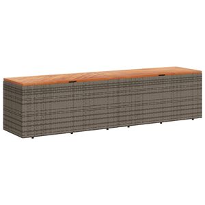 vidaXL Dynbox gr&aring; 220x50x54 cm konstrotting akaciatr&auml;