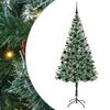 vidaXL Konstgjord julgran med 300 LED-lampor Gr&ouml;n 180 cm PVC och St&aring;l