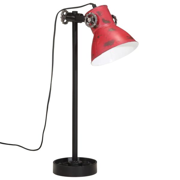 vidaXL Skrivbordslampa 25 W n&ouml;tt r&ouml;d 15x15x55 cm E27
