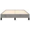 vidaXL sängram med madrass ljusgrå 120x190 cm sammet