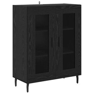 vidaXL Sideboard Svart Ek 69,5 x 34 x 90 cm Konstruerat tr&auml;