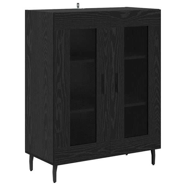 vidaXL Sideboard Svart Ek 69,5 x 34 x 90 cm Konstruerat tr&auml;
