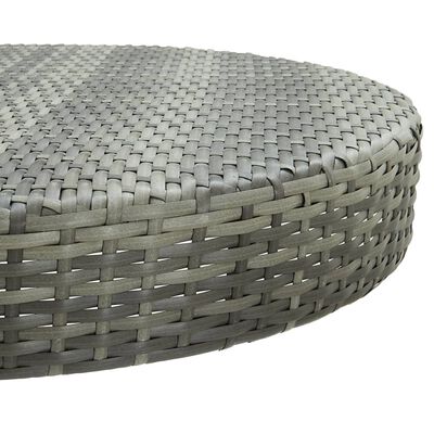 vidaXL Trädgårdsbord grå 75,5x106 cm konstrotting