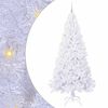 vidaXL Konstgjord julgran med 300 LED-lampor Vit 240 cm PVC och st&aring;l
