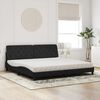 vidaXL Bed with Mattress Black 200x200 cm Velvet
