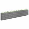 vidaXL Planteringsgabion upphöjd galvaniserat stål 450x30x90 cm