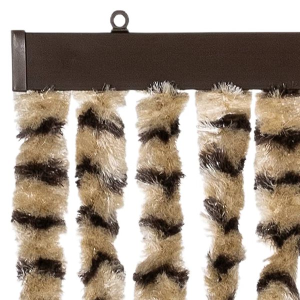 vidaXL Insektsgardin beige och brun 118x220 cm chenille