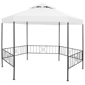 vidaXL Paviljong 323x275x265 cm vit 180 g/m&sup2;