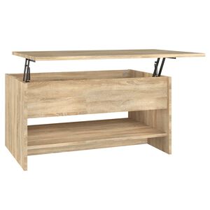 vidaXL Soffbord sonoma-ek 80x50x40 cm konstruerat tr&auml;