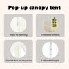 vidaXL Hopfällbart partytält med sidoväggar gräddvit 3x3 m