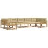 vidaXL Utomhussoffset 7 st Vit och Beige