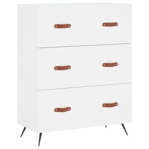 vidaXL Byr&aring; vit 69,5x34x90 cm konstruerat tr&auml;