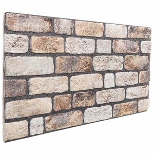 vidaXL V&auml;ggpaneler 10 st 100 x 50 cm Ljusbrun EPS Skum