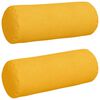 vidaXL Bolsterkuddar 2 pcs Ljusgul &Oslash; 25 x 70 cm Kordread tyg