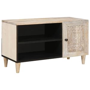 vidaXL TV Enheter med hylla Vit 80 x 33 x 46 cm Konstruerat tr&auml;