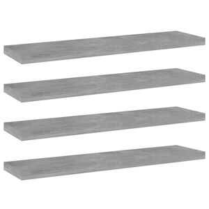 vidaXL Hyllplan 4 st betonggr&aring; 40x10x1,5 cm konstruerat tr&auml;