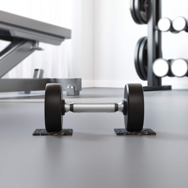 vidaXL Gummirulle Svart Gummi